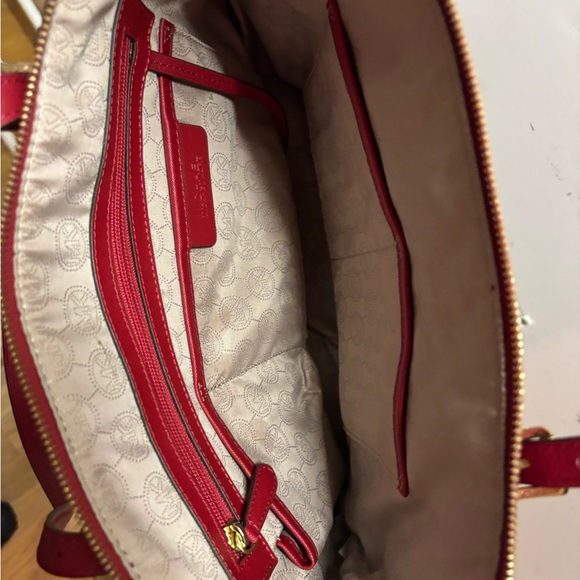 Michael Kors Cherry Red Tote - Picture 3 of 4